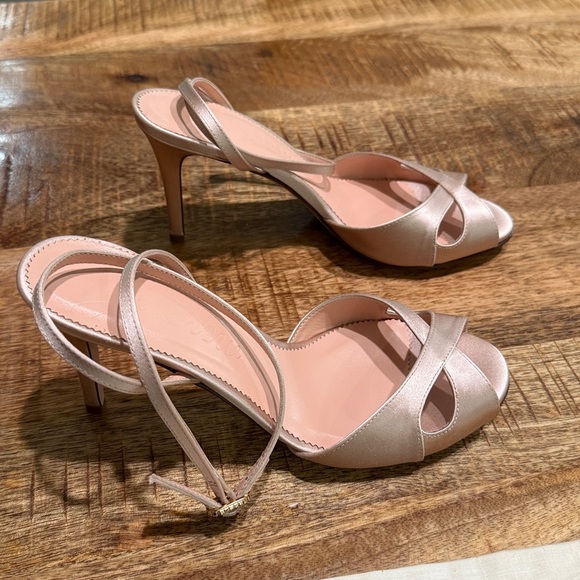 J.Crew 298 Collection Rylie Satin Peep Toe Sandals / Heels NWT - Picture 7 of 11